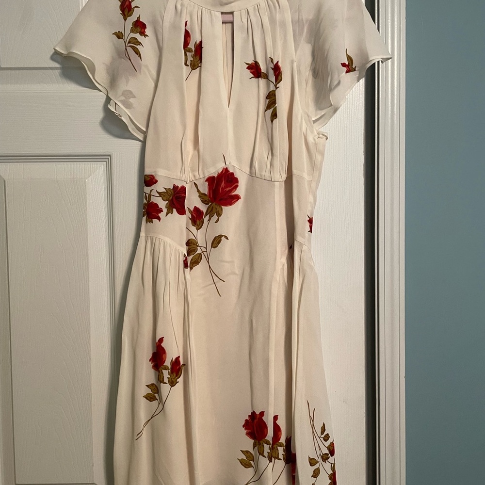 Reformation Vaeda Dress in American Beauty - Size 10 - Picture 5 of 7